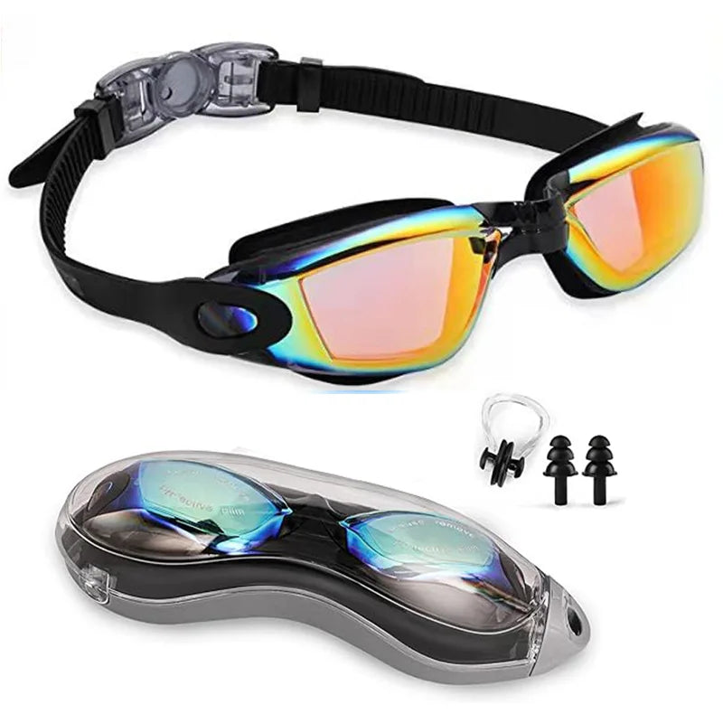 Professional Anti Fog Swimming Goggles No Leaking UV Protection Wide View Swim Goggles for Women Men Adult Kids