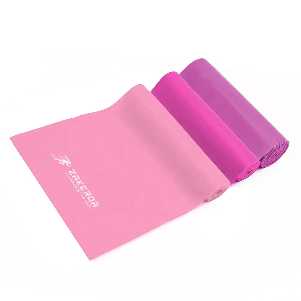 Custom logo Physical Therapy Stretching Yoga Bands Gym Pilates Exercise Resistance Band Elastic Fitness Bands Sets