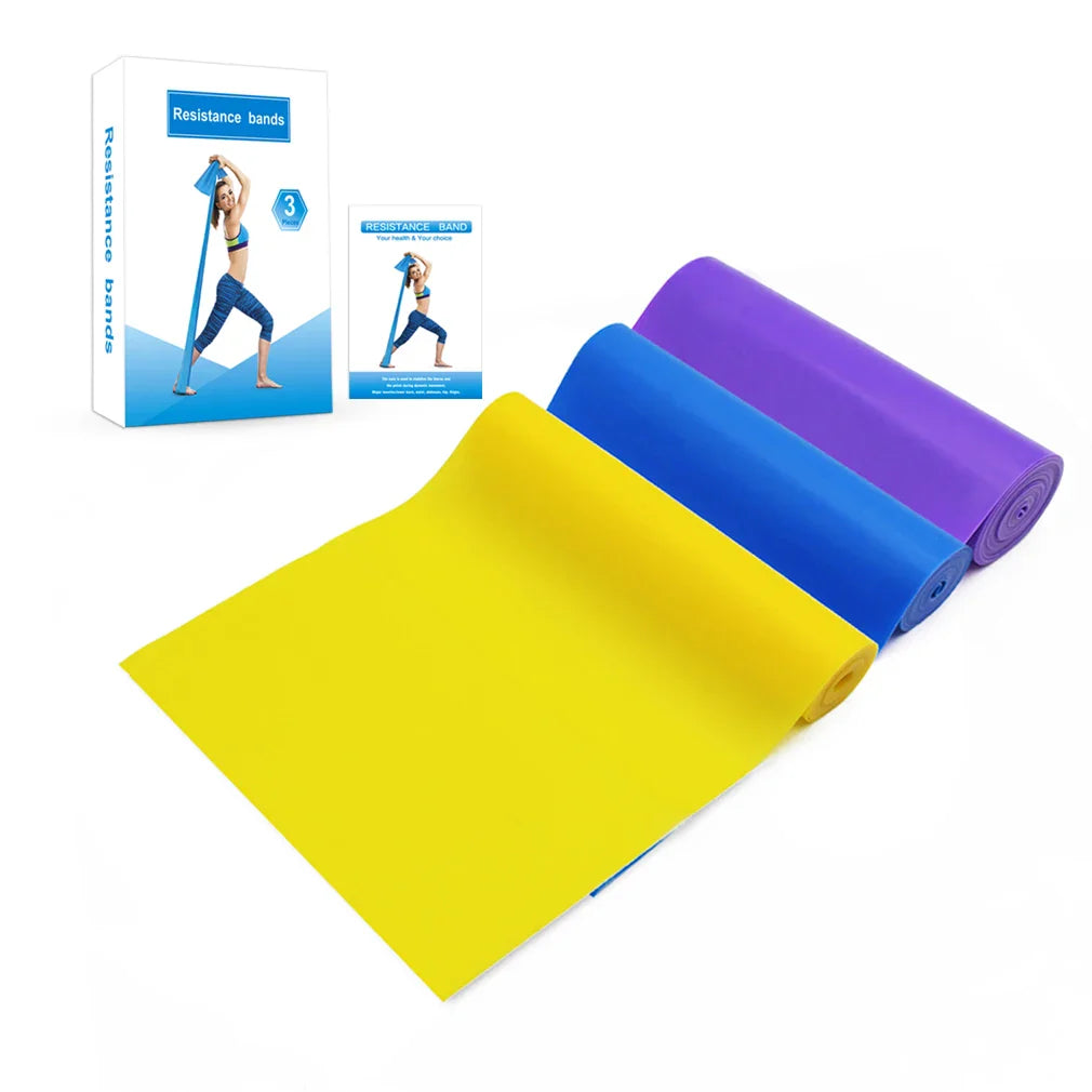 Blue TPE Material Exercise Therapy Band Strength Training Yoga Pilates Stretching Elastic Resistance Bands Home Gym Workout