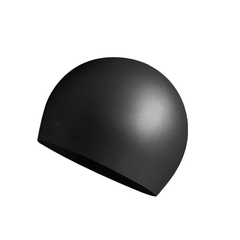 Custom Adult Long Hair Waterproof Non Latex Swimming Hat Durable Non-Slip Pool Cap Elastic Silicone Swim Caps