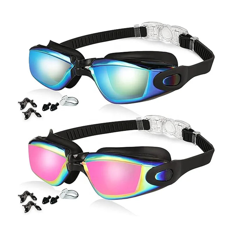 Professional Anti Fog Swimming Goggles No Leaking UV Protection Wide View Swim Goggles for Women Men Adult Kids