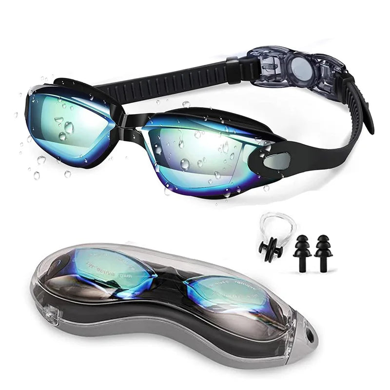 Professional Anti Fog Swimming Goggles No Leaking UV Protection Wide View Swim Goggles for Women Men Adult Kids