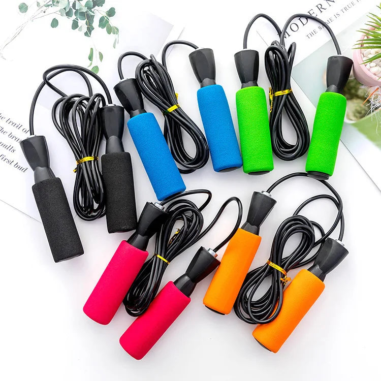 Lightweight Tangle-free Adjustable Skipping Speed Durable Jump Rope Bearing Skip Rope with Foam Handle for Sport, Fitness Unisex
