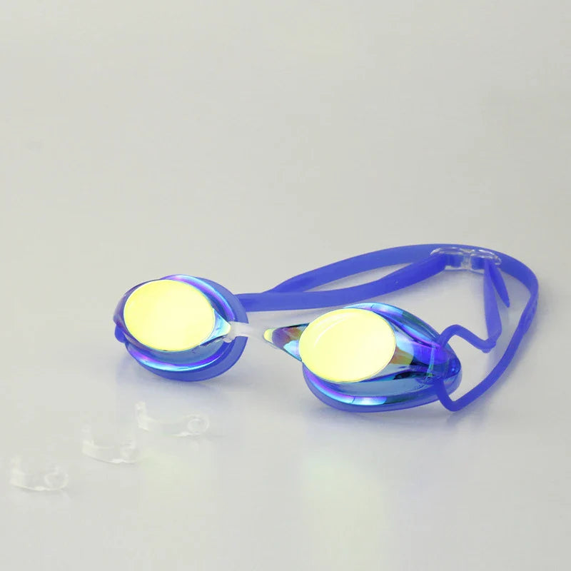 Professional Anti Fog Swim Goggles Adjustable Nose Bridge No Leaking UV protection Wide Vision Swimming Goggles for Kids Adults