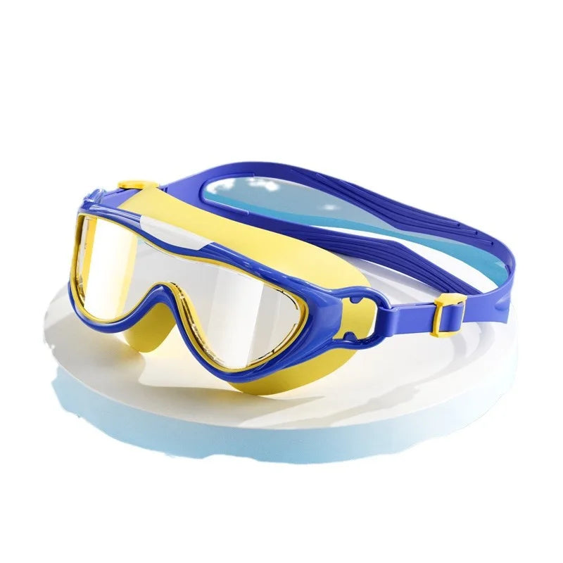 2024 HD Customized Anti Fog Swim Glasses Professional Silicone Cartoon Colorful Children Swimming Goggles for Kids