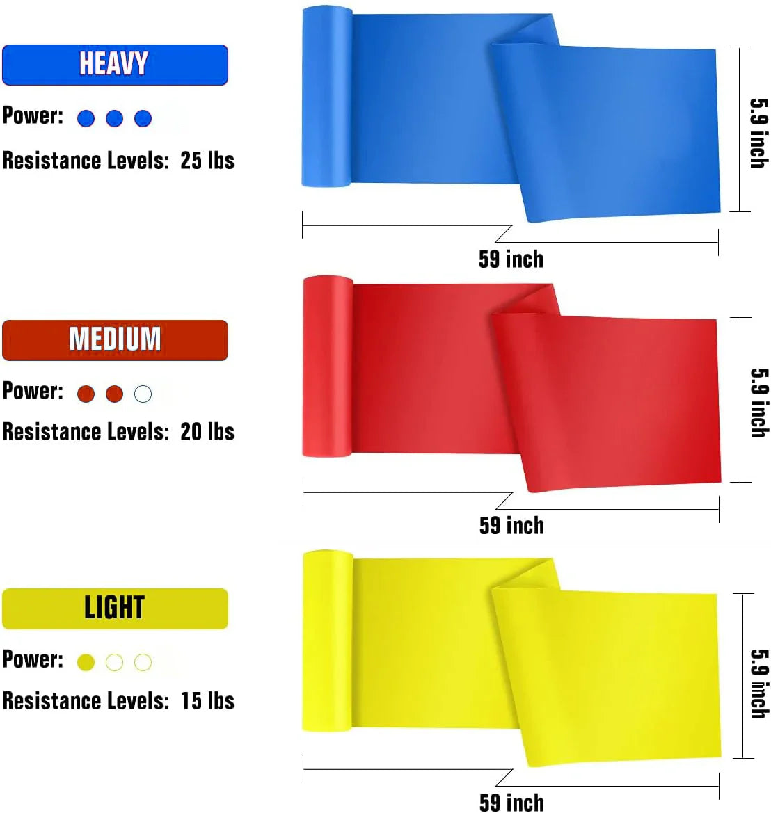 Zakerda Custom Logo Eco-Friendly Fitness Bands Red Yellow Blue Latex Yoga Hip Resistance Bands Set Heavy Workout Elastic TPE