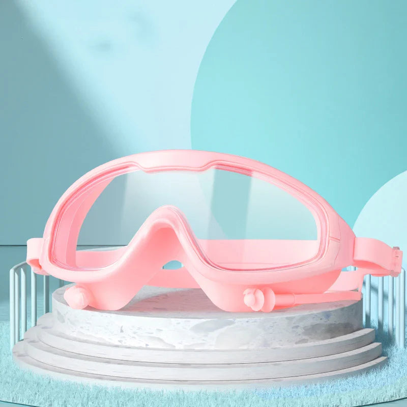 2024 Customized Logo Children Cartoon Pool Swim Eye Protection Glasses Boys and Girls Colorful Anti Fog Kids Swimming Goggles