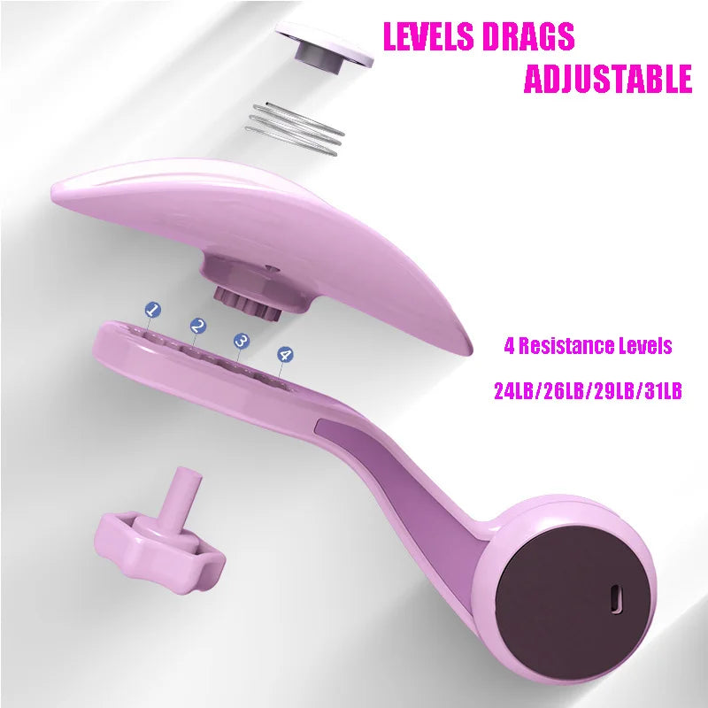 Pelvic Floor Exerciser,Thigh Master, Leg and Arm Muscle Trainer Exercise Machine with 4 Resistance Adjustable for Body Slimming