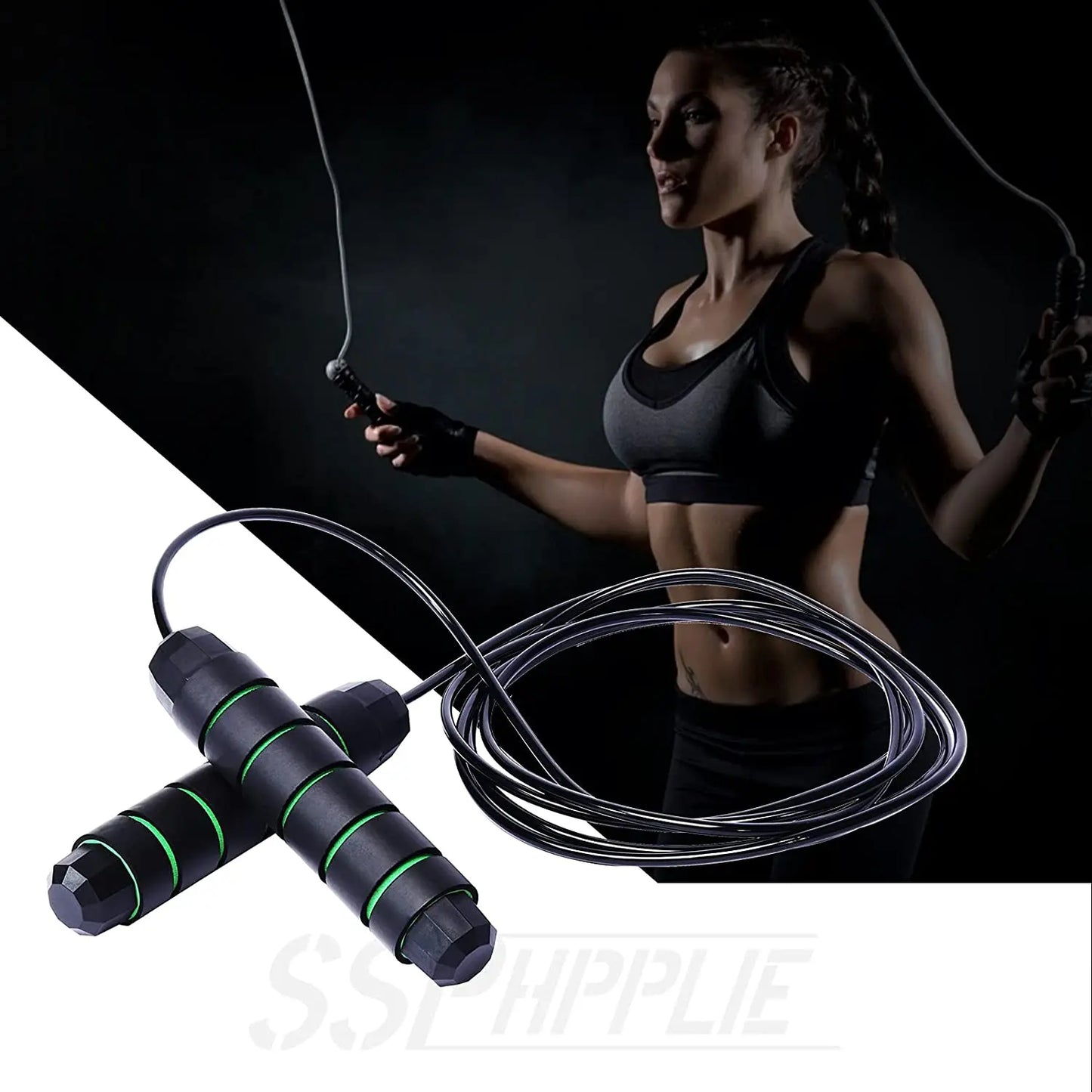 Factory Price Custom Steel Wire Foam Handle Black High Quality Speed Skipping Heavy Pvc Weighted Jump Ropes