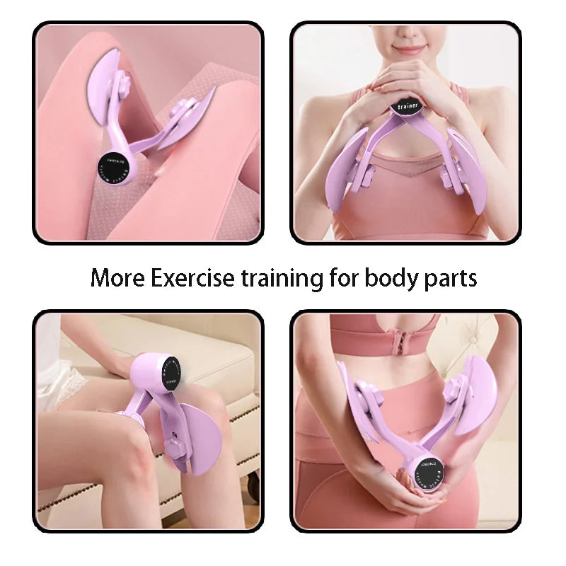 Pelvic Floor Exerciser,Thigh Master, Leg and Arm Muscle Trainer Exercise Machine with 4 Resistance Adjustable for Body Slimming
