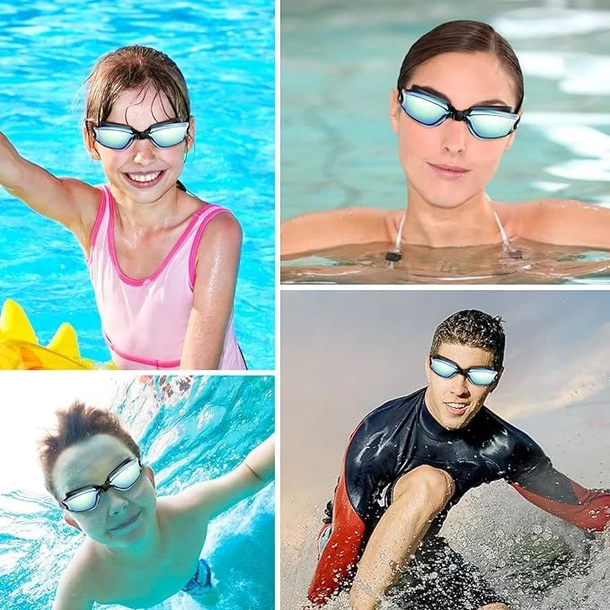 Professional Anti Fog Swimming Goggles No Leaking UV Protection Wide View Swim Goggles for Women Men Adult Kids
