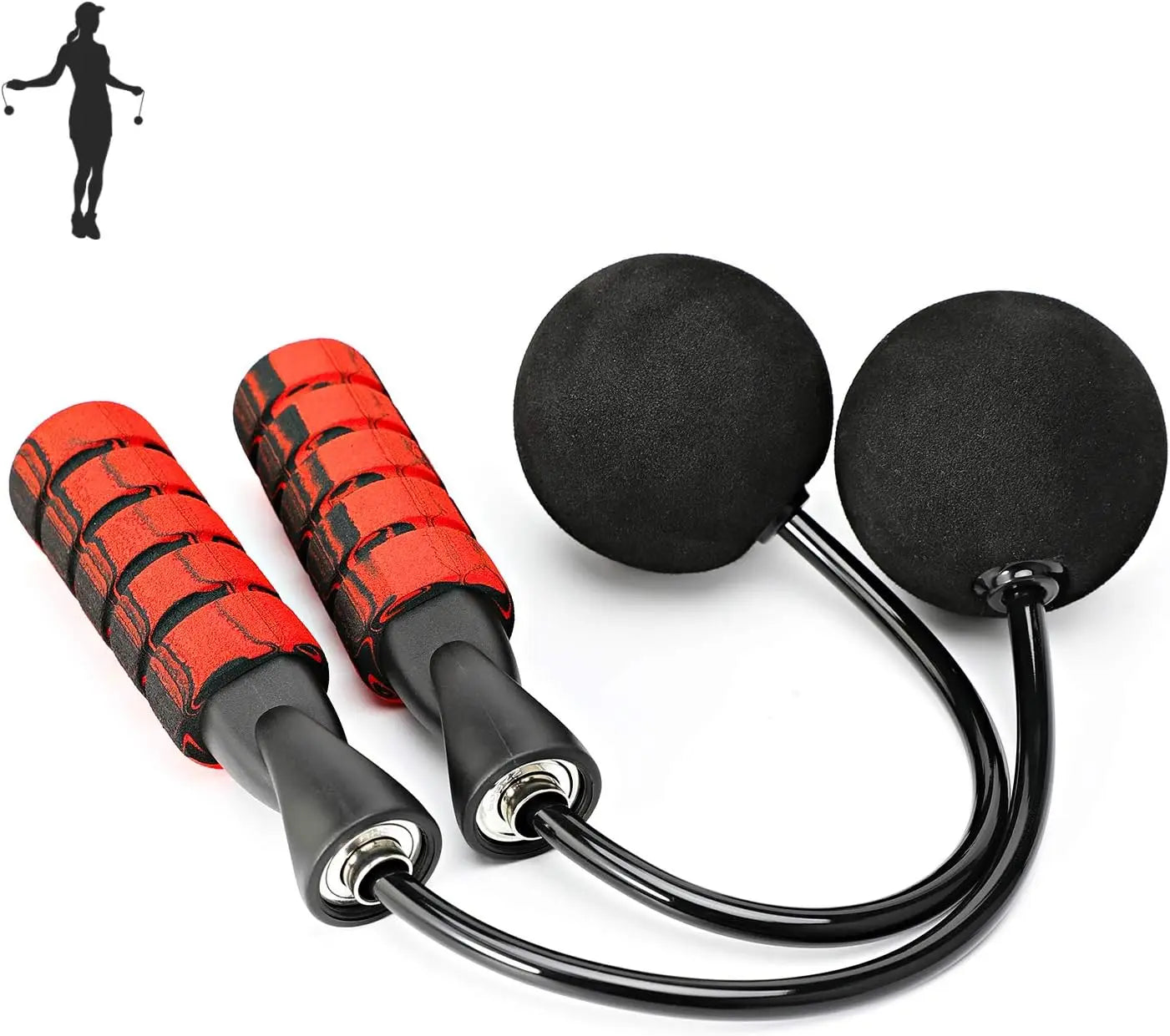 Training Ropeless Skipping Rope for Fitness, Adjustable Weighted Cordless Jump Rope for Men Women Kids