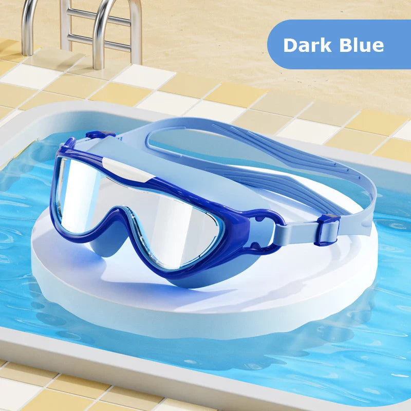 2024 HD Customized Anti Fog Swim Glasses Professional Silicone Cartoon Colorful Children Swimming Goggles for Kids