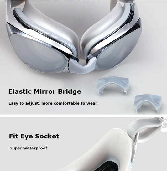 2024 Eye Protection Adult Swim Glasses Anti Fog Unisex UV Protection Mirror Coatings Adjustable Swimming Goggles