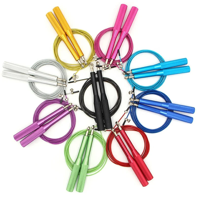 Speed Skipping Jump Rope  Fitness Aerobic Training Weight Rope Adjustable Steel Wire Aluminum Alloy Handle Sport Exercise