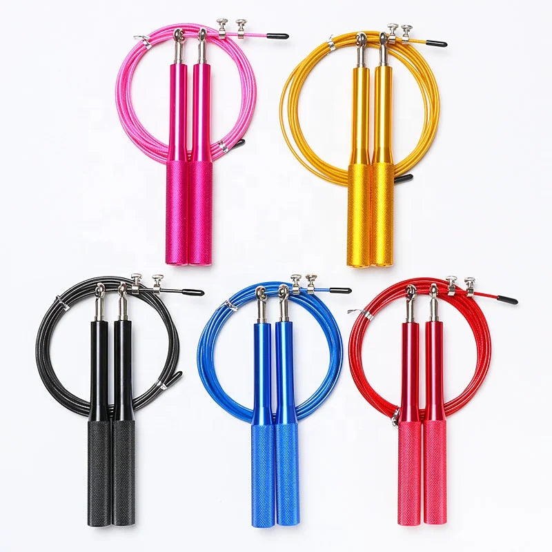 Speed Skipping Jump Rope  Fitness Aerobic Training Weight Rope Adjustable Steel Wire Aluminum Alloy Handle Sport Exercise