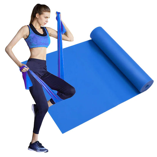 Blue TPE Material Exercise Therapy Band Strength Training Yoga Pilates Stretching Elastic Resistance Bands Home Gym Workout