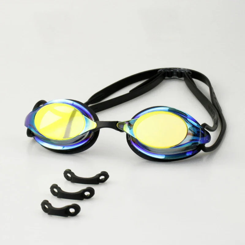Professional Anti Fog Swim Goggles Adjustable Nose Bridge No Leaking UV protection Wide Vision Swimming Goggles for Kids Adults