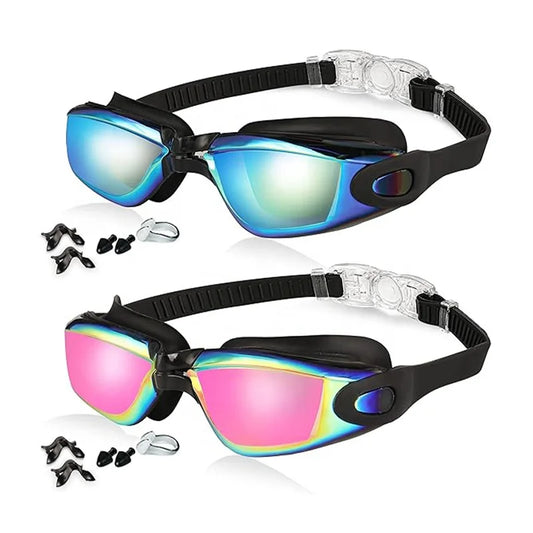 Professional Anti Fog Swimming Goggles No Leaking UV Protection Wide View Swim Goggles for Women Men Adult Kids
