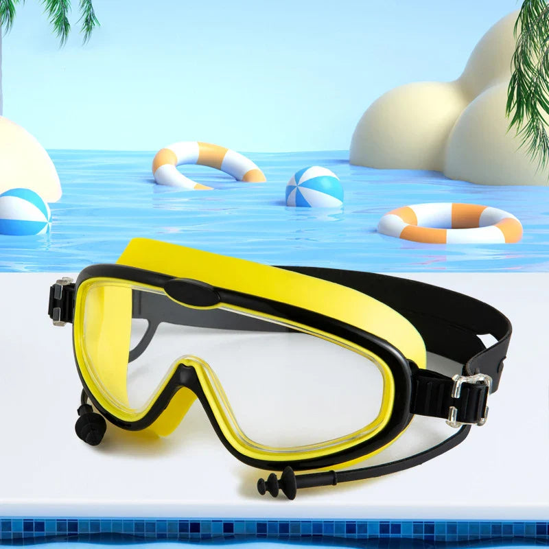 2024 Customized Logo Children Cartoon Pool Swim Eye Protection Glasses Boys and Girls Colorful Anti Fog Kids Swimming Goggles