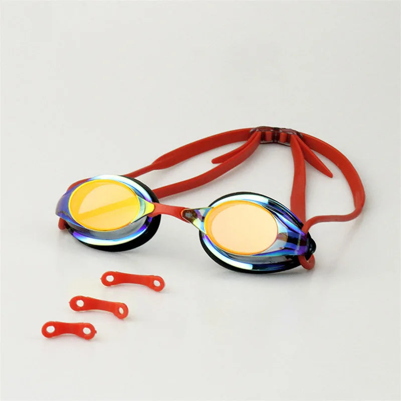 Professional Anti Fog Swim Goggles Adjustable Nose Bridge No Leaking UV protection Wide Vision Swimming Goggles for Kids Adults