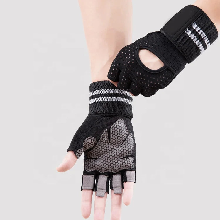 Fitness Workout Gloves Full Palm Protection Weight Lifting Gloves With Wrist Straps Sports Exercise Gym Gloves  for Men Women