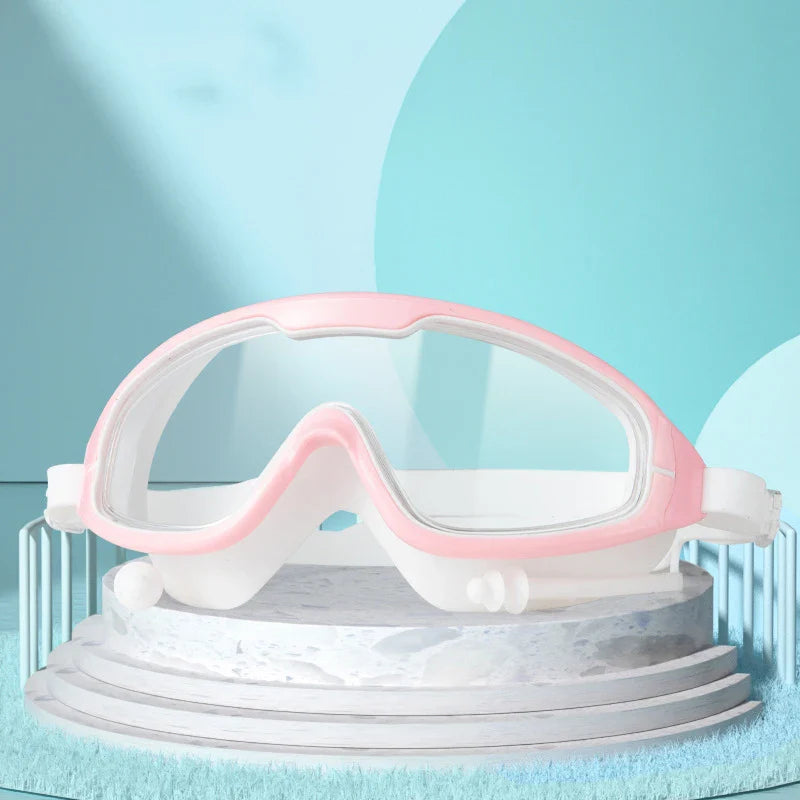 2024 Customized Logo Children Cartoon Pool Swim Eye Protection Glasses Boys and Girls Colorful Anti Fog Kids Swimming Goggles