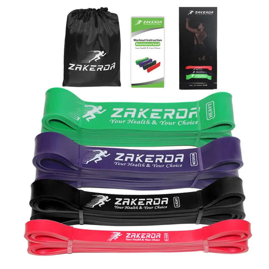 Zakerda  Custom logo Loop Fitness Latex Band Yoga Power Training Resistance Pull up Assist Bands Set Exercise Workout