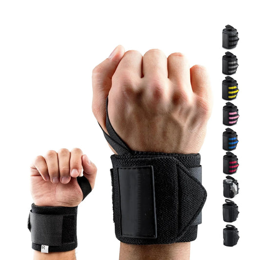 Weightlifting Workout Wrist Wraps Equipment Gym Home Use Bench Press Push Ups Wrist Support Unisex Colorful Black Grey