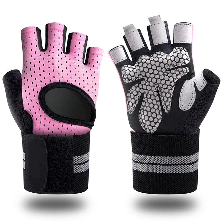 Fitness Workout Gloves Full Palm Protection Weight Lifting Gloves With Wrist Straps Sports Exercise Gym Gloves  for Men Women