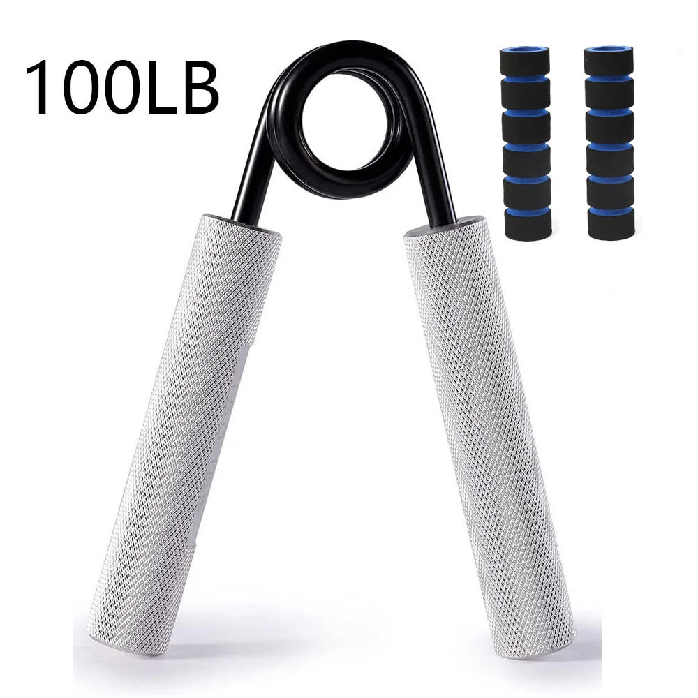 Aluminum Alloy Hand Grip Strength Trainer Exercise Workout Gym Fitness Squeezer Gripper Strengthener Training 50-300 LBS