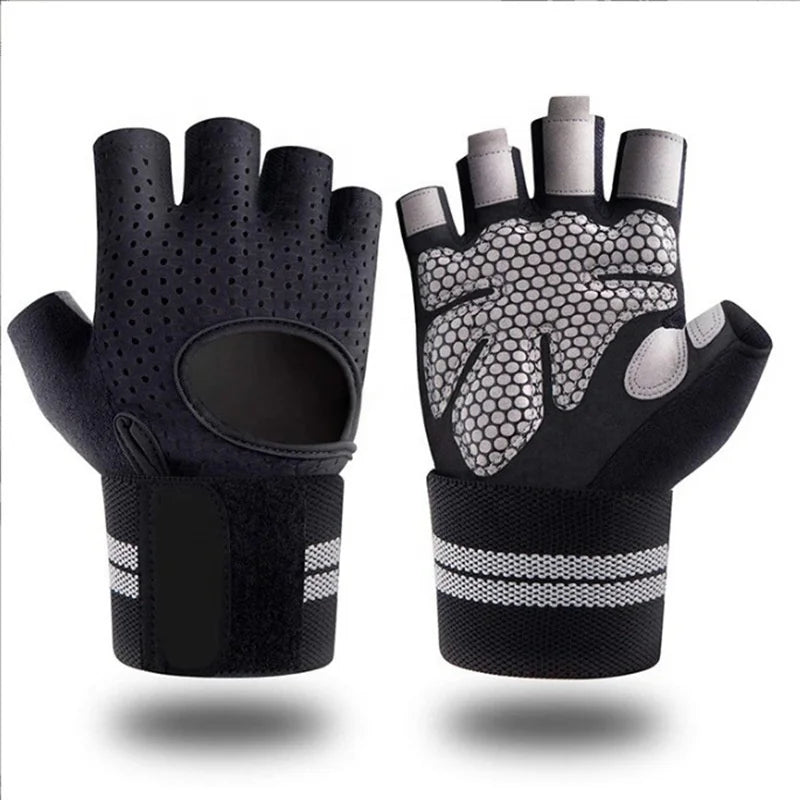 Fitness Workout Gloves Full Palm Protection Weight Lifting Gloves With Wrist Straps Sports Exercise Gym Gloves  for Men Women