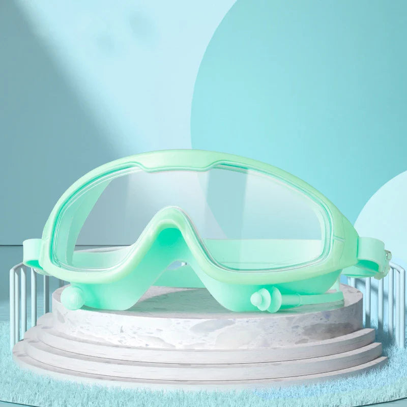 2024 Customized Logo Children Cartoon Pool Swim Eye Protection Glasses Boys and Girls Colorful Anti Fog Kids Swimming Goggles
