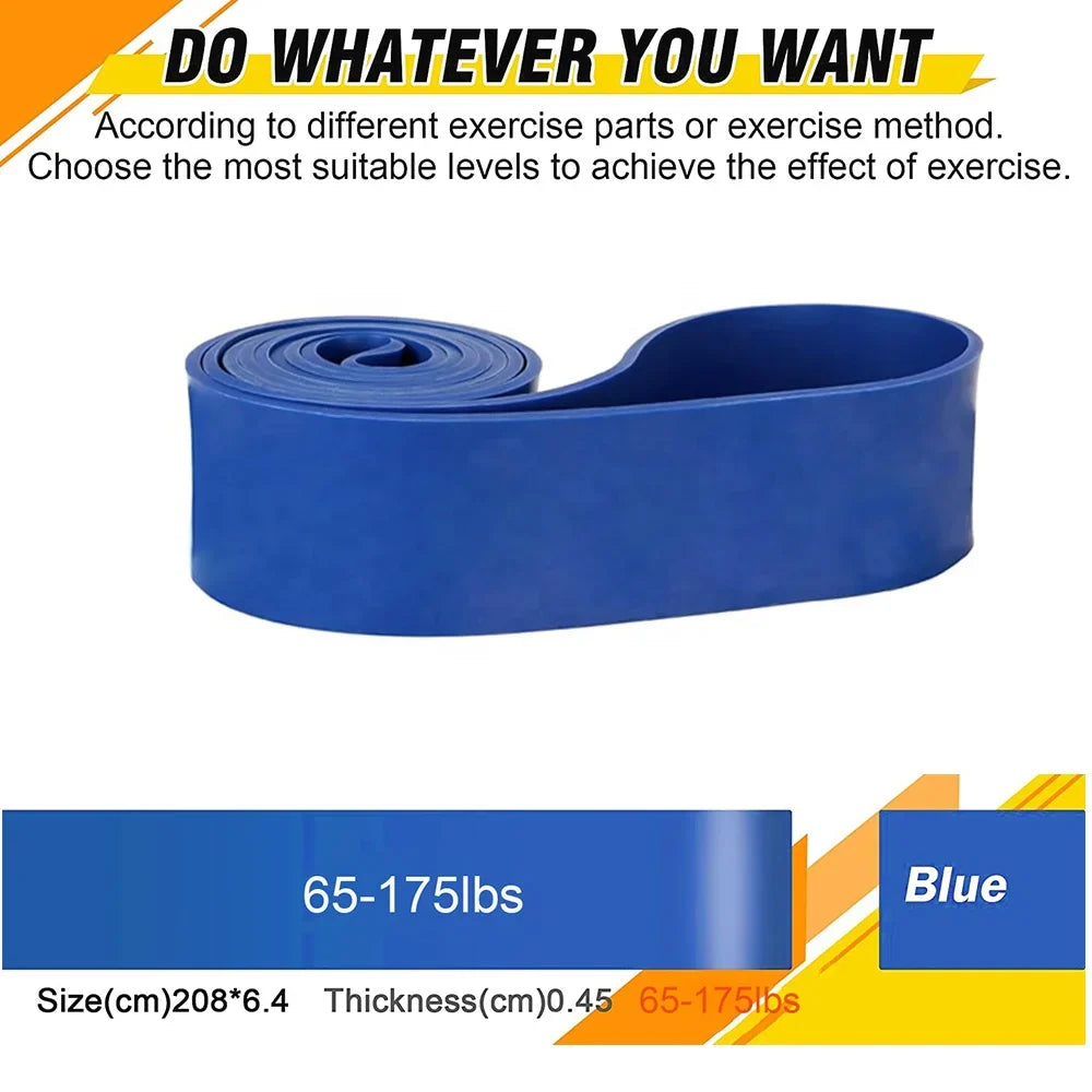Long Latex Rubber Heavy Duty Resistance Pull up Bands Elastic Workout Equipment for Training Gym Yoga Exercise Fitness 208cm