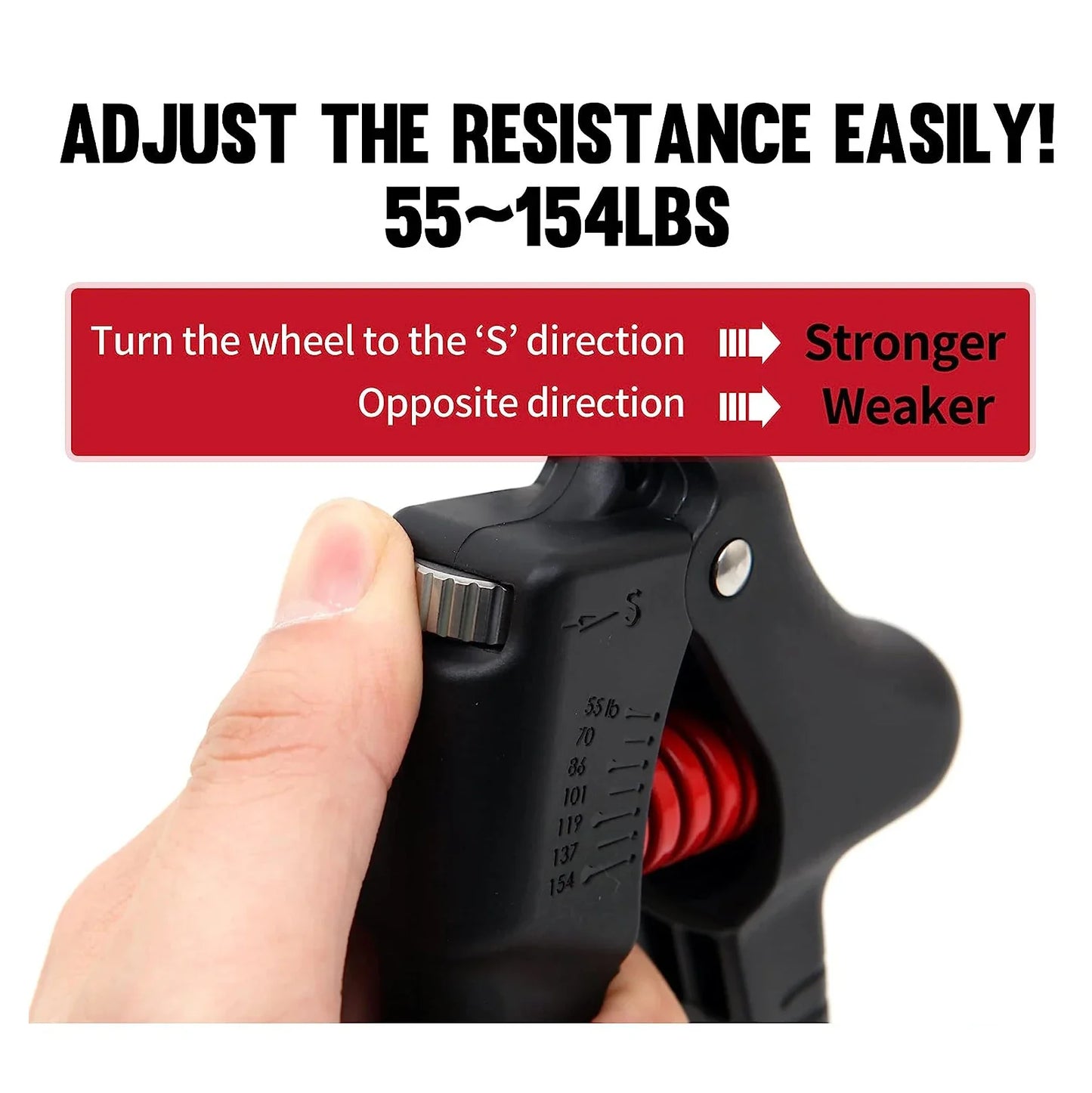 Custom Logo Print Metal Gym Gripper Normal Adjustable Spring Fitness Equipment Hand Strengthener Grip Hand Grip