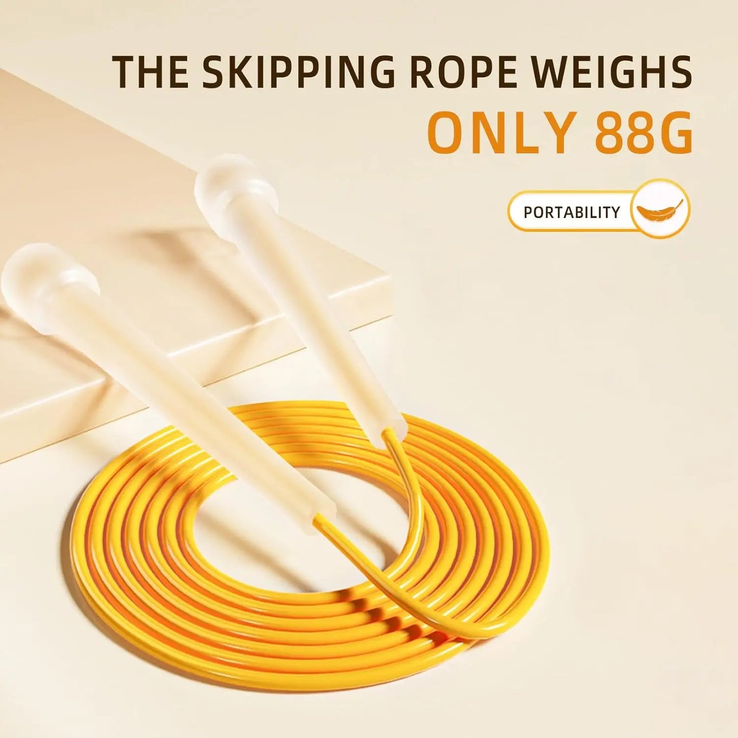 Lightweight Adjustable Speed Jump Rope Tangle-Free PVC Gym Training Workout Fitness Skip Rope Jumping for Kids,students