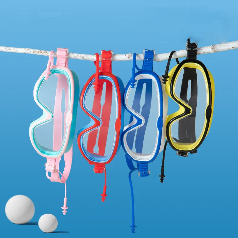 2024 Customized Logo Children Cartoon Pool Swim Eye Protection Glasses Boys and Girls Colorful Anti Fog Kids Swimming Goggles