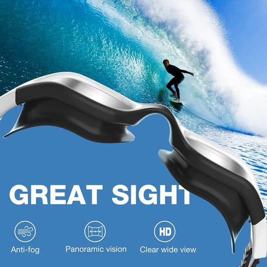 Safety Waterproof  UV Protection Anti-Fog Swimming Goggles for Adult Men Women